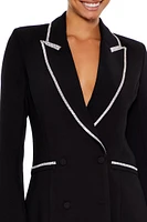 Rhinestone-Trim Blazer Dress