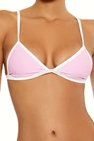 Essentials Contrast Binded Triangle Bikini Top