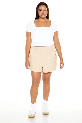 Plus Cargo Pull-On Shorts