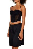 Lace Cropped Bustier Cami