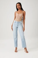 Eyelash Lace Bustier Bodysuit