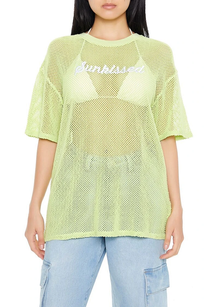 Embroidered Sunkissed Fishnet Tee