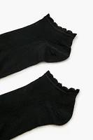 Ruffle-Trim Ankle Socks Set - 3 pack