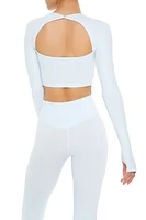 Seamless Open-Back Crop Top