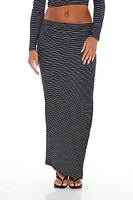 Striped Crop Top & Maxi Skirt Set