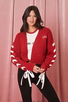 Hello Kitty Ribbon Cardigan Sweater