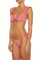 Gingham String Bikini Bottoms