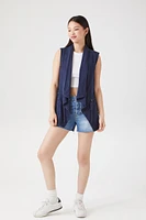 Chambray Open-Front Vest