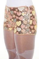 Sequin Heart Shorts