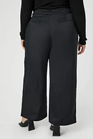 Plus Twill Wide-Leg Pants