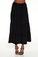 Tiered A-Line Maxi Skirt