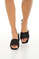 Straw Square-Toe Heels