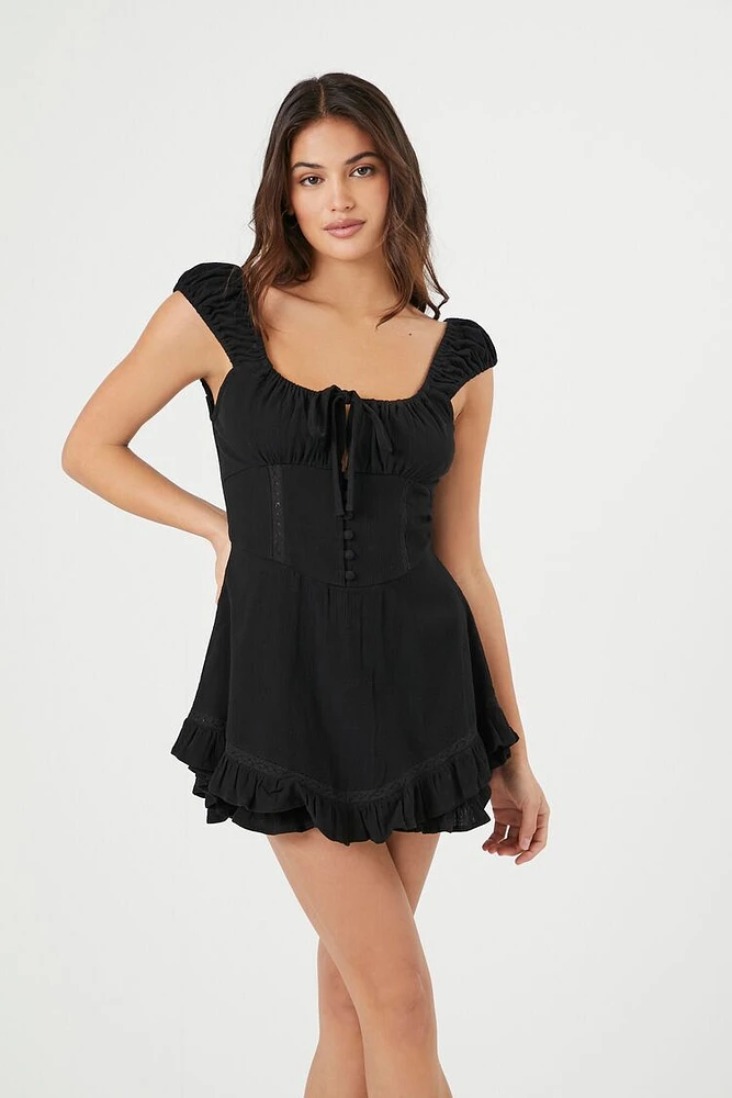 Flounce Bow Romper