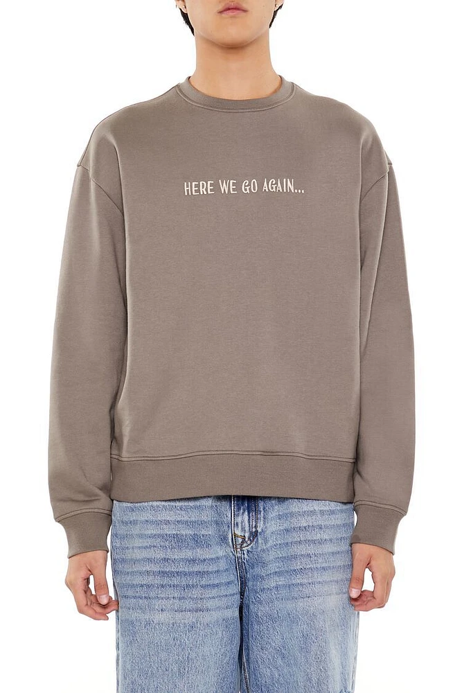 Here We Go Again Embroidered Pullover