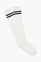 Varsity-Striped Knee-High Socks