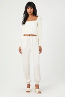 Satin High-Rise Joggers