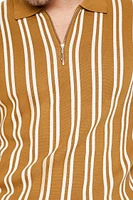 Striped Sweater-Knit Shirt