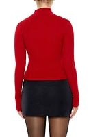 Ribbed Mock Neck Sweater