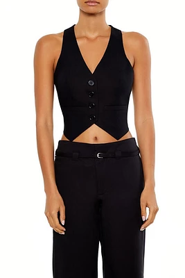 Waistcoat Crop Top