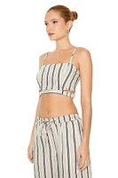 Striped Cutout Cropped Cami