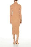 Mock Neck Midi Sweater Dress