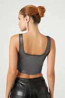 Metallic Cropped Tank Top