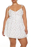 Plus Floral Mini Dress