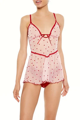 Lipstick Kiss Lingerie Slip Dress