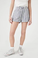 Striped Drawstring Shorts