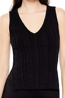 Cable Sweater-Knit Tank Top