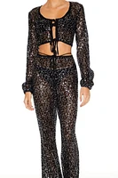 Sequin Crop Top & Pants Set