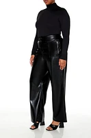 Plus Faux Leather Pants