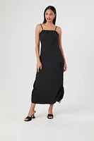 Ruched Drawstring Maxi Dress