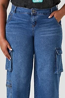 Plus Wide-Leg Cargo Jeans