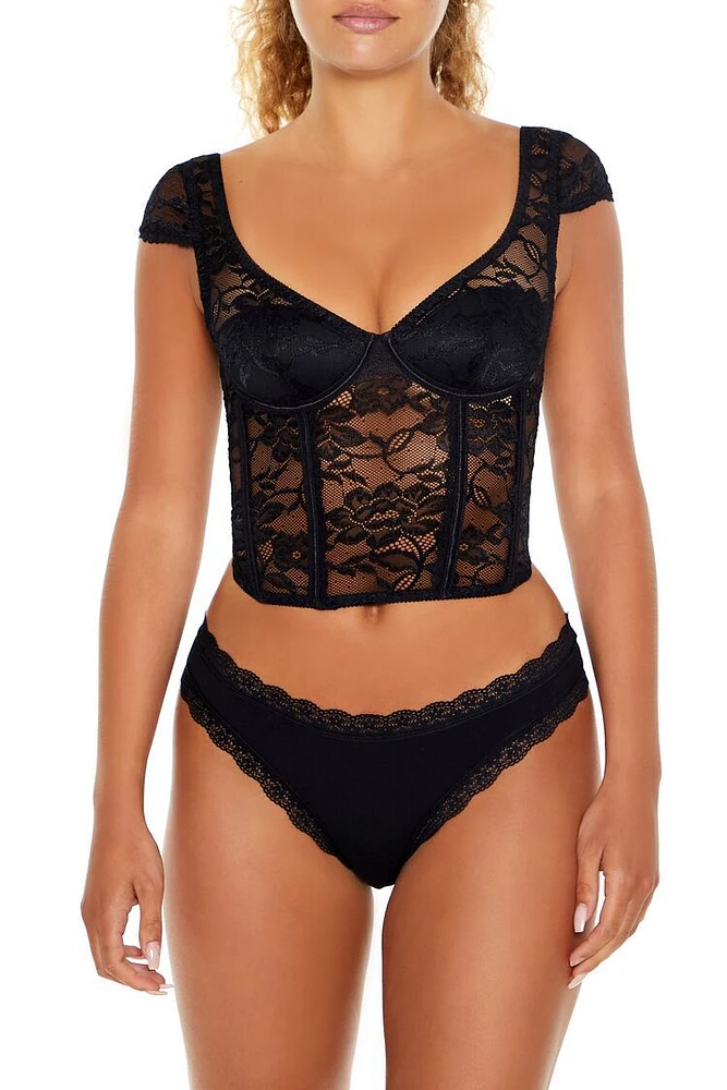 Lace Lingerie Corset Top