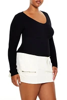 Plus Seamless Long-Sleeve Top