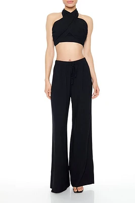 Crisscross Halter Top & Pants Set