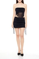 Tube Top & Ruched Mini Skirt Set