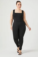 Plus Fitted Tank Jumpsuit