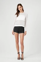 Chiffon Mesh Panel Top