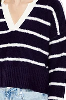 Striped V-Neck Sweater