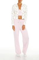 Ditsy Floral Pajama Zip-Up Hoodie