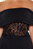 Lace Off-the-Shoulder Crop Top