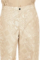 Paisley Mid-Rise Baggy Pants