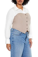 Plus Corset Combo Shirt