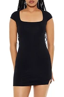 Bodycon Cap-Sleeve Mini Dress