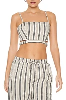 Striped Cutout Cropped Cami