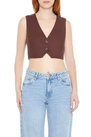 Cropped V-Neck Vest