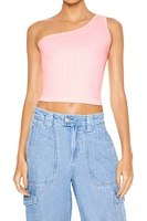 Seamless One-Shoulder Crop Top