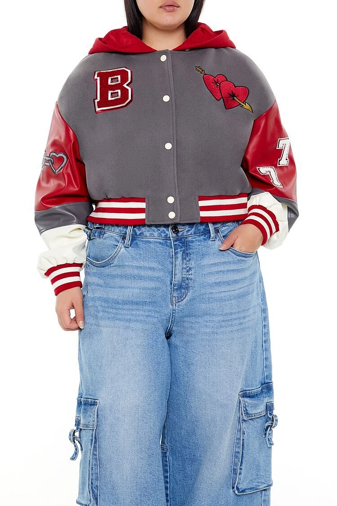 Plus Baby Girl Varsity Jacket